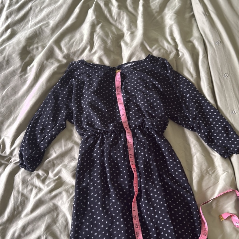 Express Black Polka Dot Dress - Picture 8 of 8